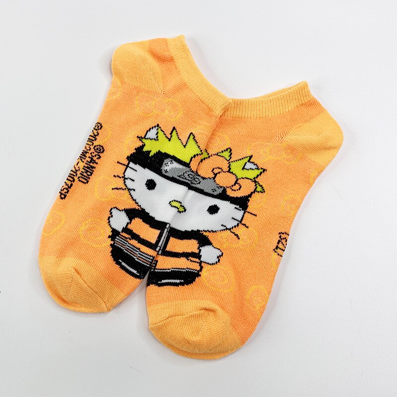 Sanrio Socks Woman My Melody Kuromi Hello Kitty Calcetines Anime Character Cute Short Harajuku Cotton Casual Girls Socks