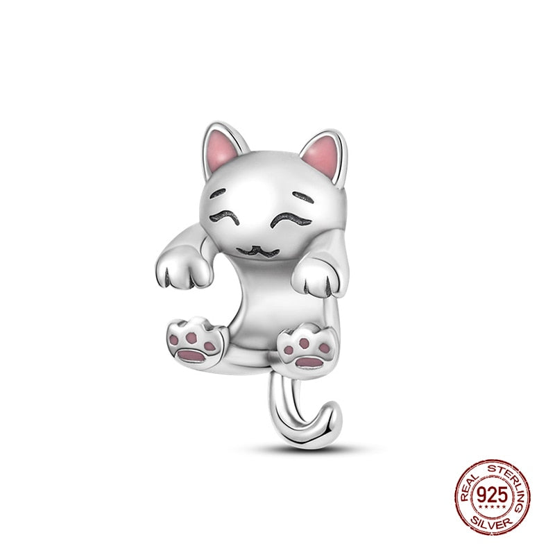 Fit Pandora 925 Original Bracelet Chameleon Luminous Firefly Butterfly Silver Charms Beads For DIY Christmas Jewelry Gift Making