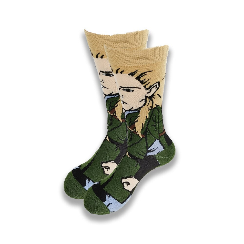 Street Style hiphop personalized Novelty  sock men weird comic style men socks funny autumn winter cotton warm dress socks