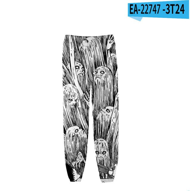 Japan Horror Manga Junji Ito Sweat Pants 3D Joggers Pants Men/Women Trousers Hip Hop Sweatpants Pantalon Homme Boy girls