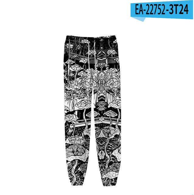 Japan Horror Manga Junji Ito Sweat Pants 3D Joggers Pants Men/Women Trousers Hip Hop Sweatpants Pantalon Homme Boy girls
