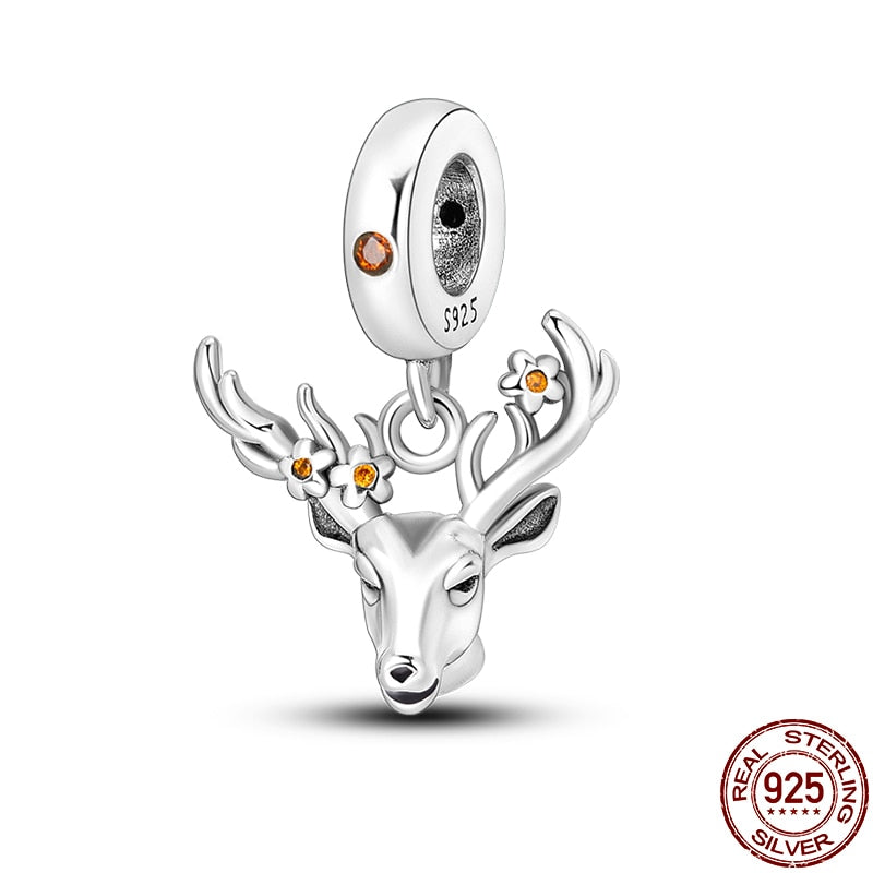 Fit Pandora 925 Original Bracelet Chameleon Luminous Firefly Butterfly Silver Charms Beads For DIY Christmas Jewelry Gift Making