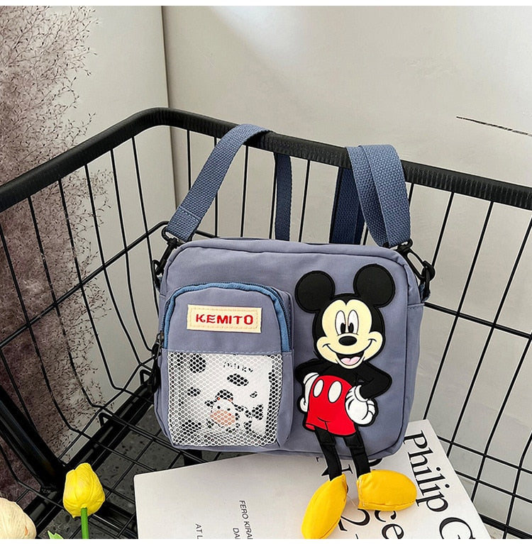 New Disney Shoulder Bags Cartoons Mickey Mouse Nylon Bag Women Messenger Bag Cute Anime Fashion Handbag Gifts for A Girls