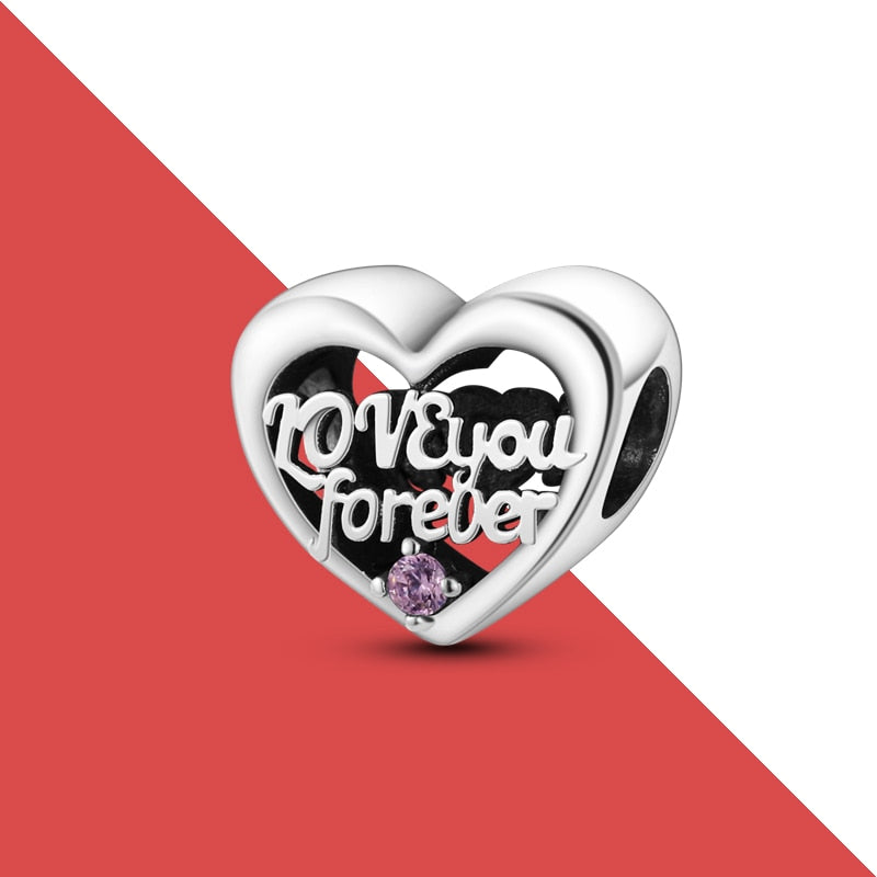 charms plata de ley 925 fit pandora 925 original bracelets for women 925 silver letter charms beads pendant diy jewelry 2022 hot