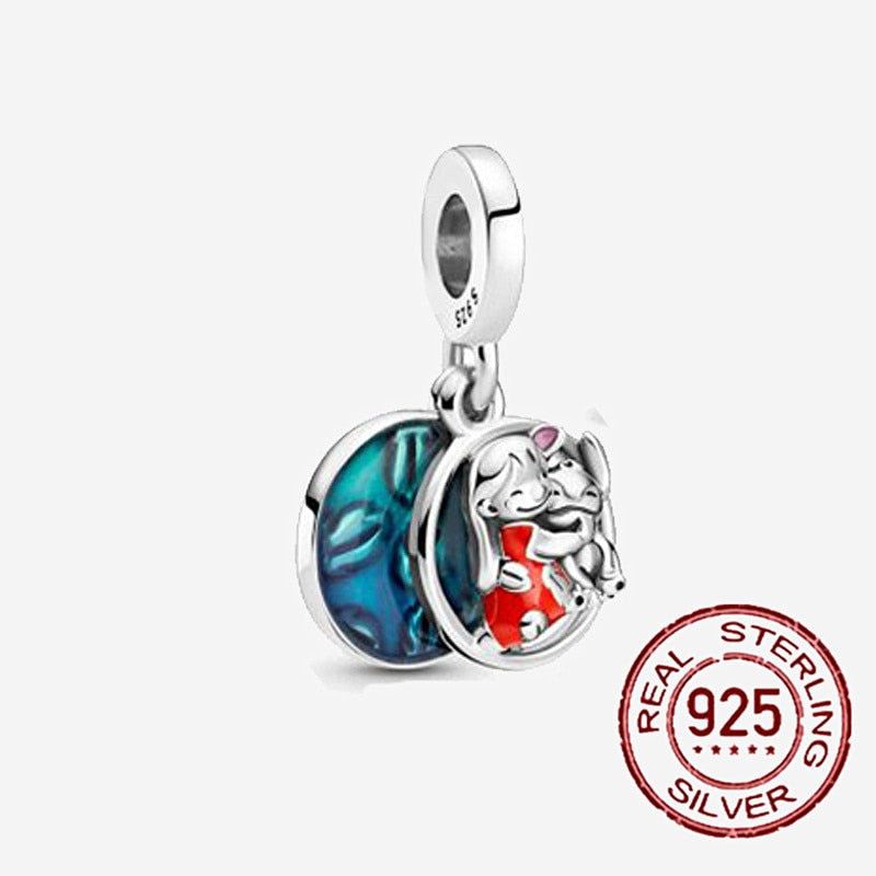 NEW plata ley 925 Sterling Silver Bear Balloon Mom Beads Charm Fit Original Pandora Bracelets Charm For Women Jewelry DIY Gift