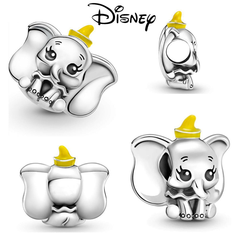 Disney Stitch Minnie Mouse Winnie Charms Dangle Fit Charms Silver 925 Original Bracelet Beads Charm for Pendant Jewelry Gift