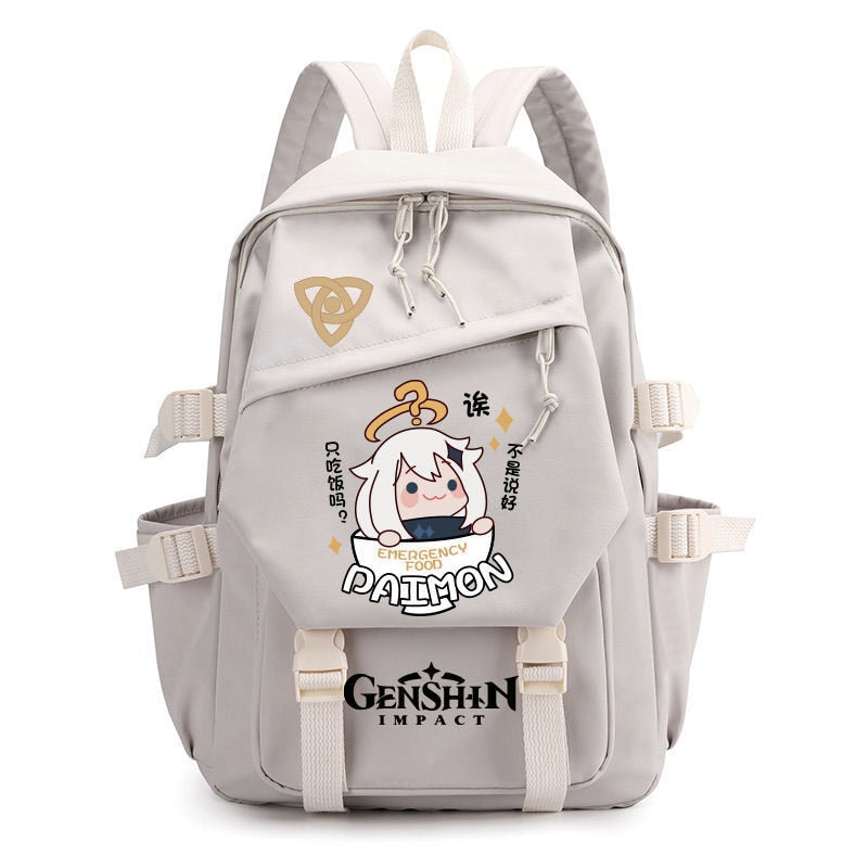 Genshin Impact Anime Cosplay Unisex Students School Bag Backpack Xiao Cartoon Bookbag Laptop Travel Rucksack Outdoor Kids Gifts