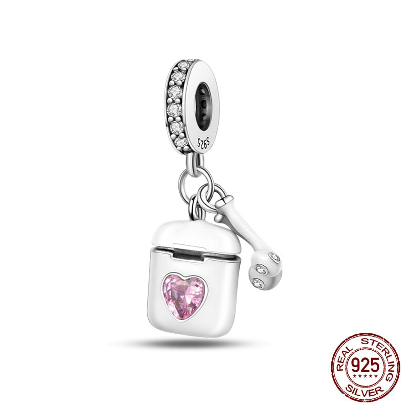 Fit Pandora 925 Original Bracelet Chameleon Luminous Firefly Butterfly Silver Charms Beads For DIY Christmas Jewelry Gift Making