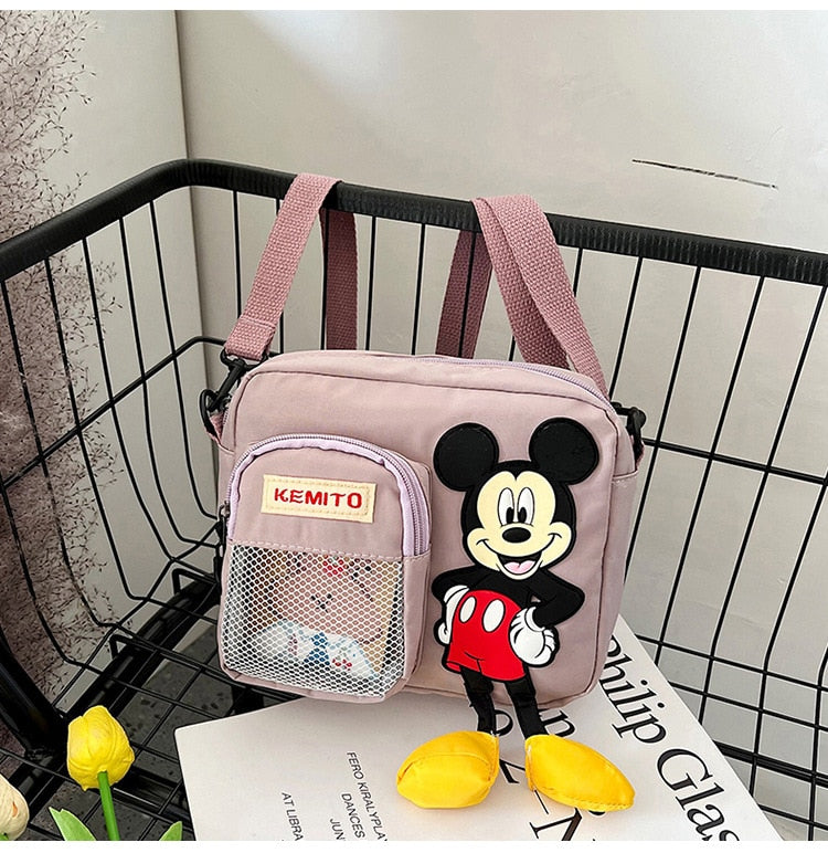 New Disney Shoulder Bags Cartoons Mickey Mouse Nylon Bag Women Messenger Bag Cute Anime Fashion Handbag Gifts for A Girls