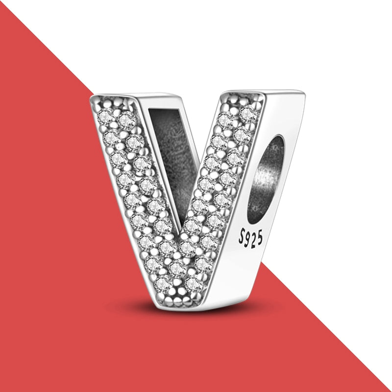 charms plata de ley 925 fit pandora 925 original bracelets for women 925 silver letter charms beads pendant diy jewelry 2022 hot
