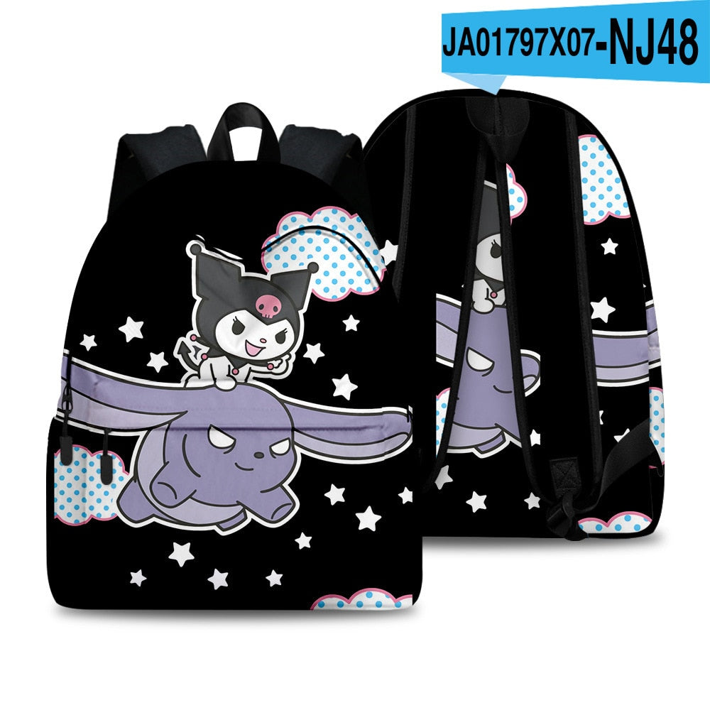 Sanrio Kulomi 3d Printed Backpack Boys Girls School Bag Teenager School Backpacks Women Men Bookbag College Fashion Backpack