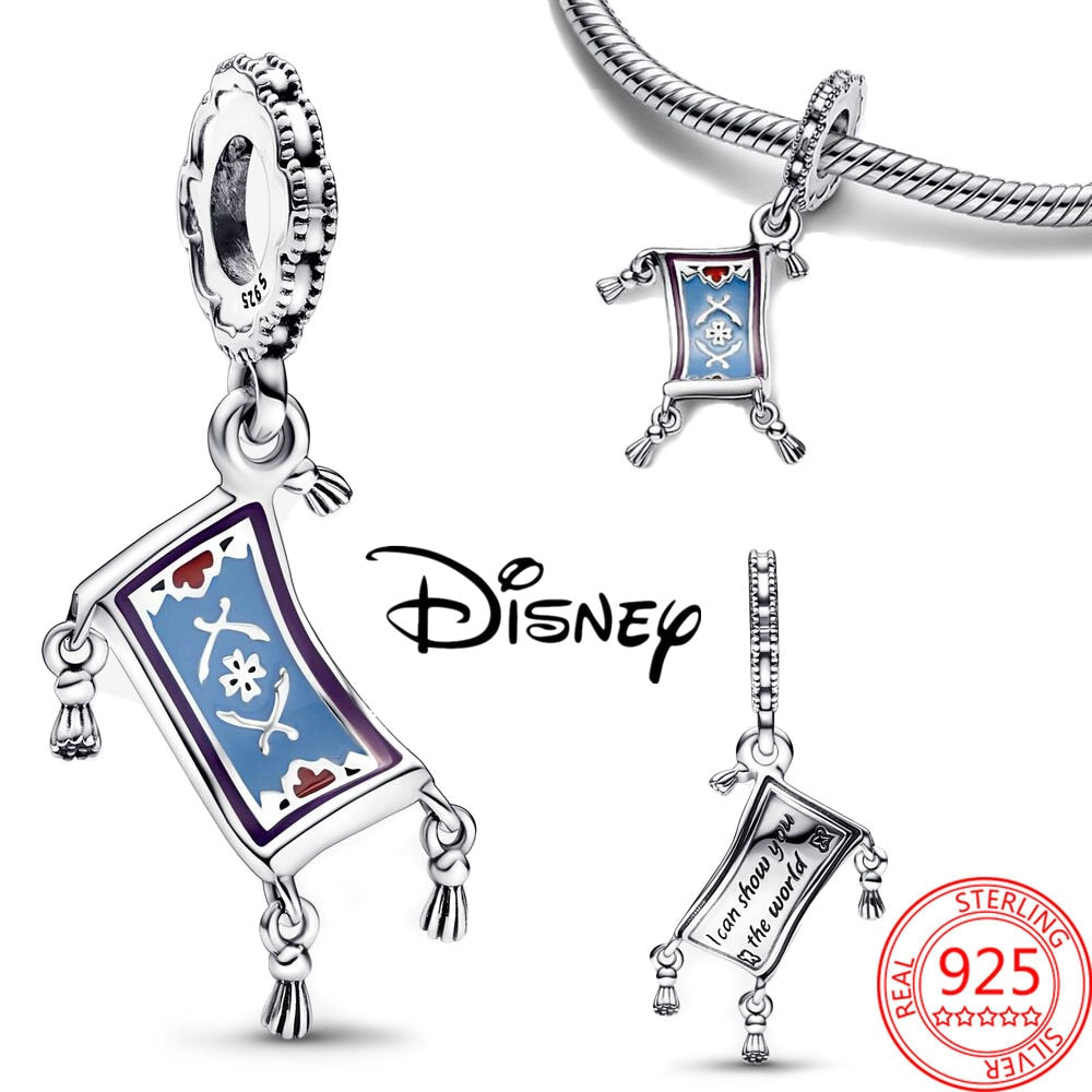 Disney Stitch Minnie Mouse Winnie Charms Dangle Fit Charms Silver 925 Original Bracelet Beads Charm for Pendant Jewelry Gift