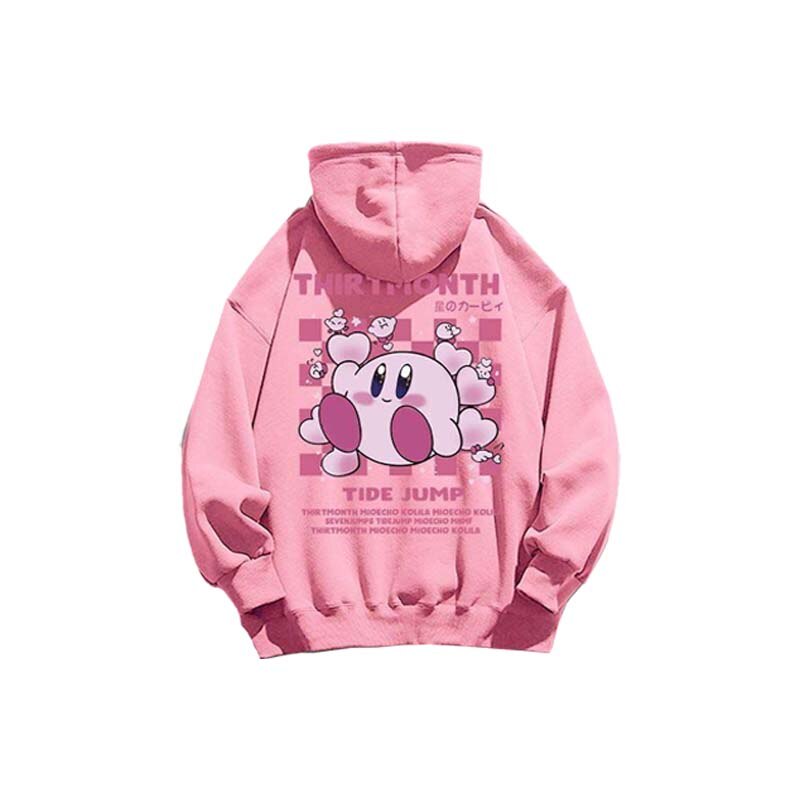 Cartoon Anime Star Kirby Autumn Winter Children Hoodie Kawaii Cute Girl Top Long Sleeve Sweatshirt Kids Clothes Pullover Sweater