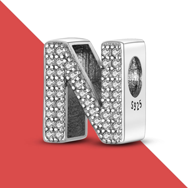 charms plata de ley 925 fit pandora 925 original bracelets for women 925 silver letter charms beads pendant diy jewelry 2022 hot