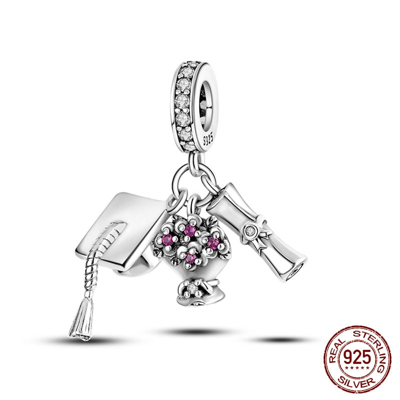 Fit Pandora 925 Original Bracelet Chameleon Luminous Firefly Butterfly Silver Charms Beads For DIY Christmas Jewelry Gift Making