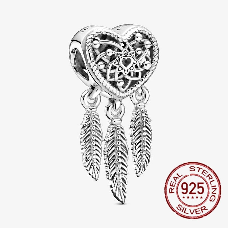 New 925 Sterling Silver Safety Chain Romantic Flowers Balloon Charms Bead Fit Original Pandora Bracelets Charm DIY Women Jewelry