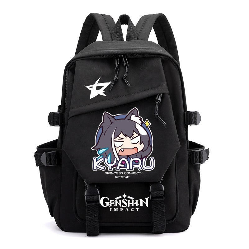 Genshin Impact Anime Cosplay Unisex Students School Bag Backpack Xiao Cartoon Bookbag Laptop Travel Rucksack Outdoor Kids Gifts