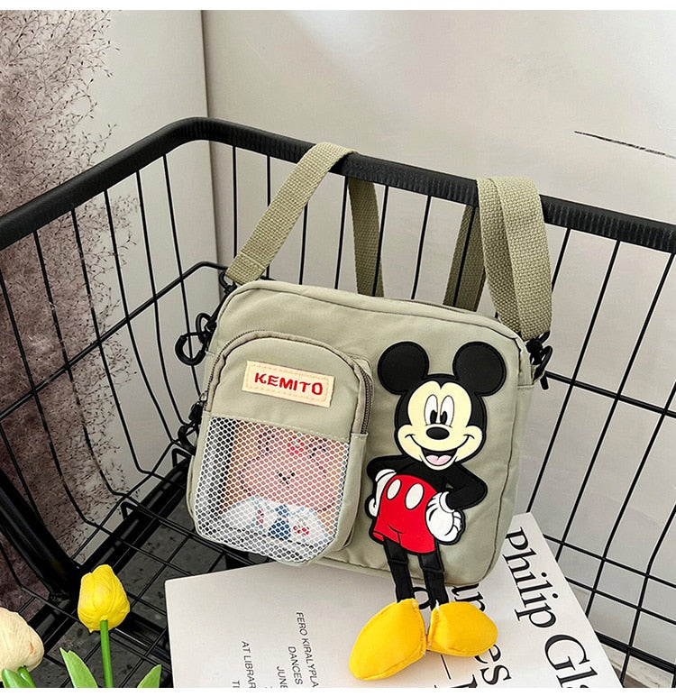 New Disney Shoulder Bags Cartoons Mickey Mouse Nylon Bag Women Messenger Bag Cute Anime Fashion Handbag Gifts for A Girls