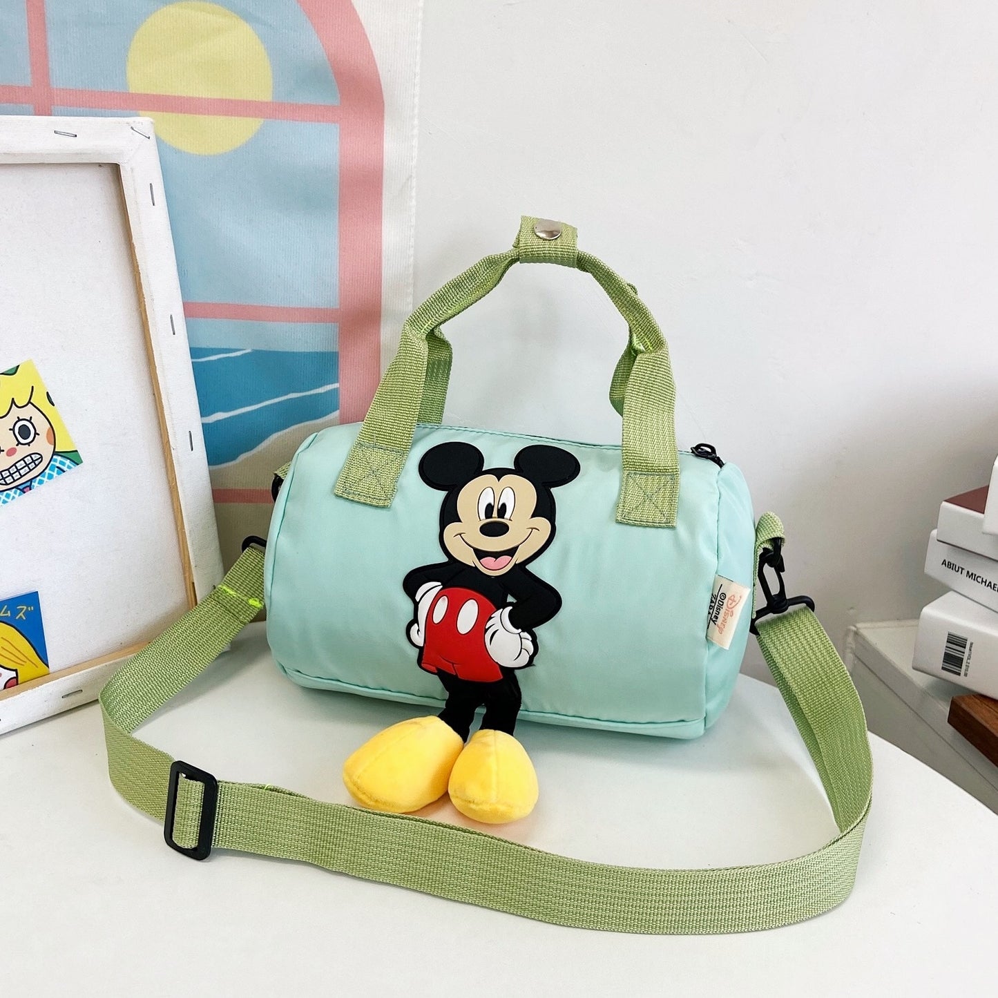 New Disney Shoulder Bags Cartoons Mickey Mouse Nylon Bag Women Messenger Bag Cute Anime Fashion Handbag Gifts for A Girls