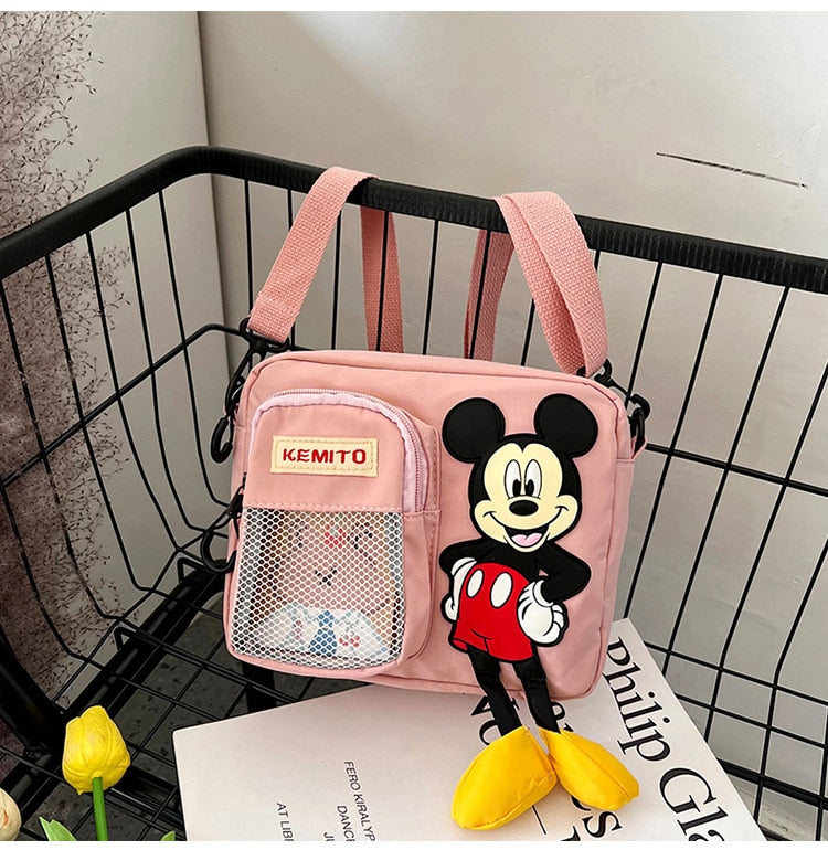 New Disney Shoulder Bags Cartoons Mickey Mouse Nylon Bag Women Messenger Bag Cute Anime Fashion Handbag Gifts for A Girls