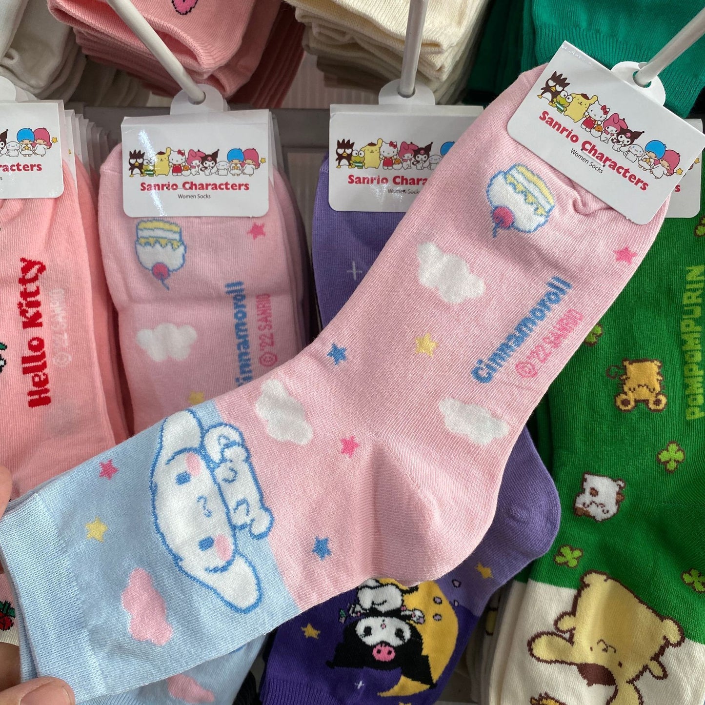 Sanrio Accessories Socks Anime Hello Kitty Kuromi Melody Cinnamoroll Long Tube Harajuku Keep Warm Casual Socks Girl Gift