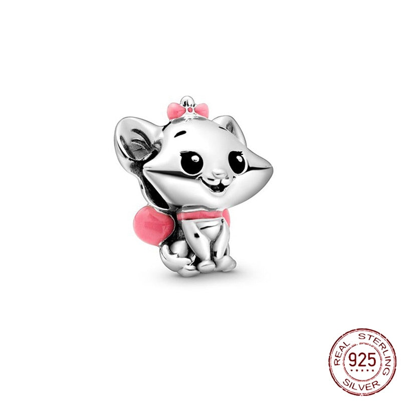 New 925 Sterling Silver Safety Chain Romantic Flowers Balloon Charms Bead Fit Original Pandora Bracelets Charm DIY Women Jewelry