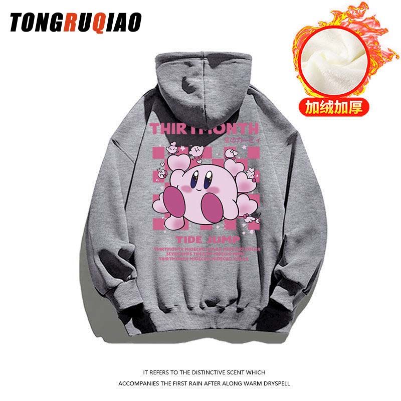 Cartoon Anime Star Kirby Autumn Winter Children Hoodie Kawaii Cute Girl Top Long Sleeve Sweatshirt Kids Clothes Pullover Sweater
