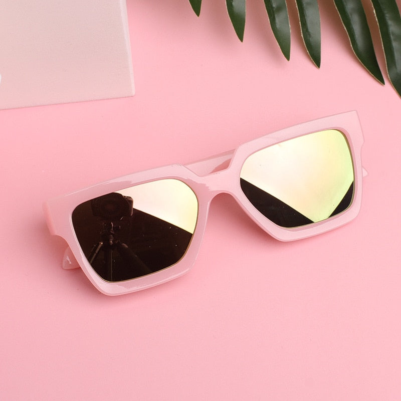 New Boy Girl Fashion Square Sunglasses Children Vintage Sunglasses UV Protection Classic Kids Eyewear Sunglasses