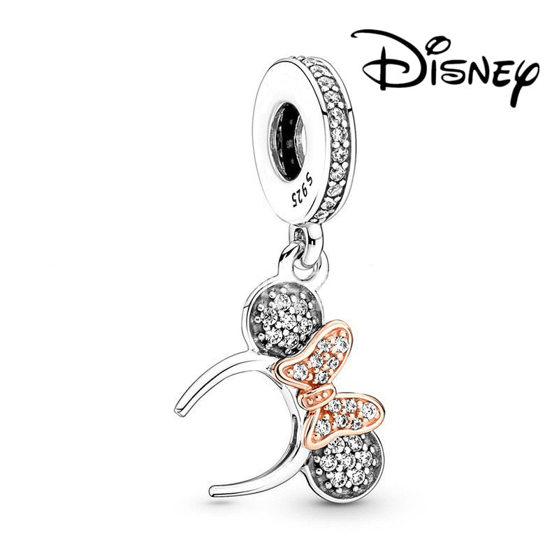 Disney Stitch Minnie Mouse Winnie Charms Dangle Fit Charms Silver 925 Original Bracelet Beads Charm for Pendant Jewelry Gift