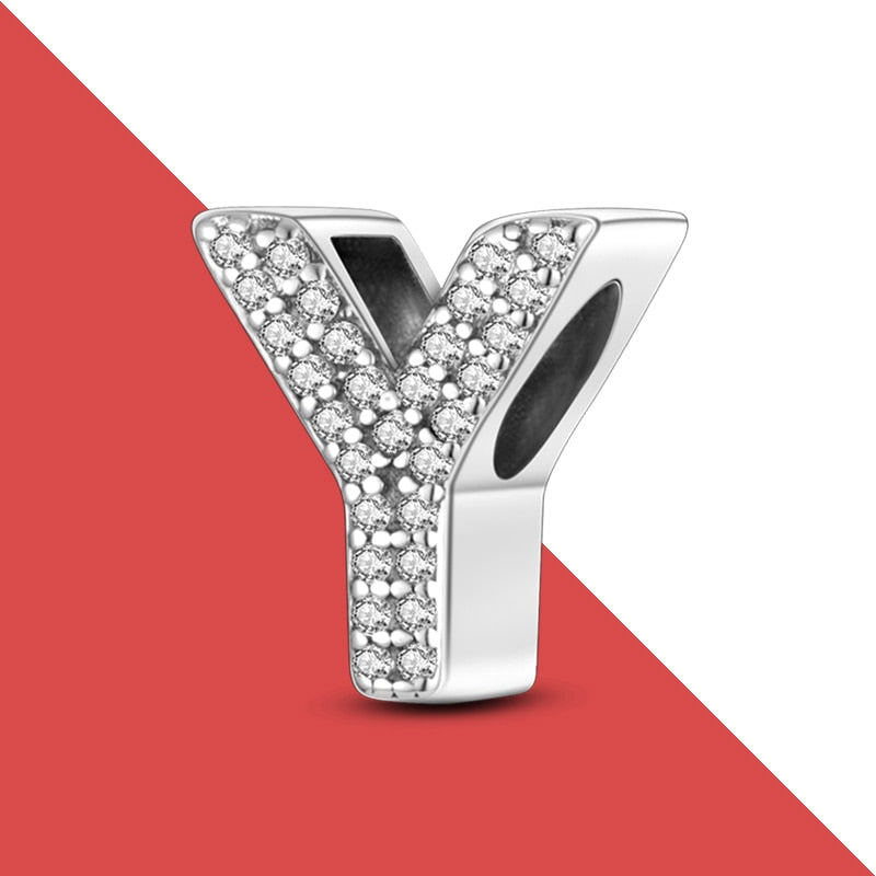 charms plata de ley 925 fit pandora 925 original bracelets for women 925 silver letter charms beads pendant diy jewelry 2022 hot