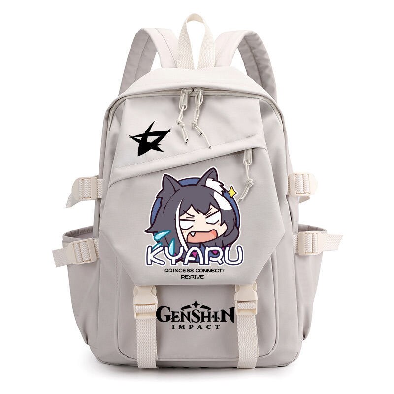 Genshin Impact Anime Cosplay Unisex Students School Bag Backpack Xiao Cartoon Bookbag Laptop Travel Rucksack Outdoor Kids Gifts