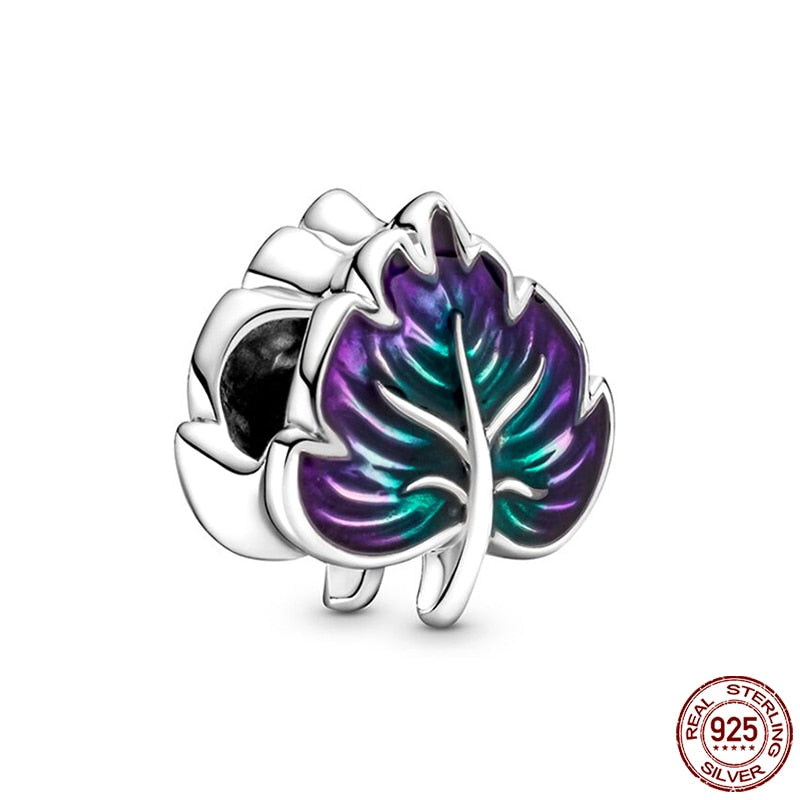 Hot Sale Charms Fit Pandora 925 Original Bracelet 925 Silver Owl With Blue Zircon Red Heart Charms Beads Fine DIY Jewelry Making