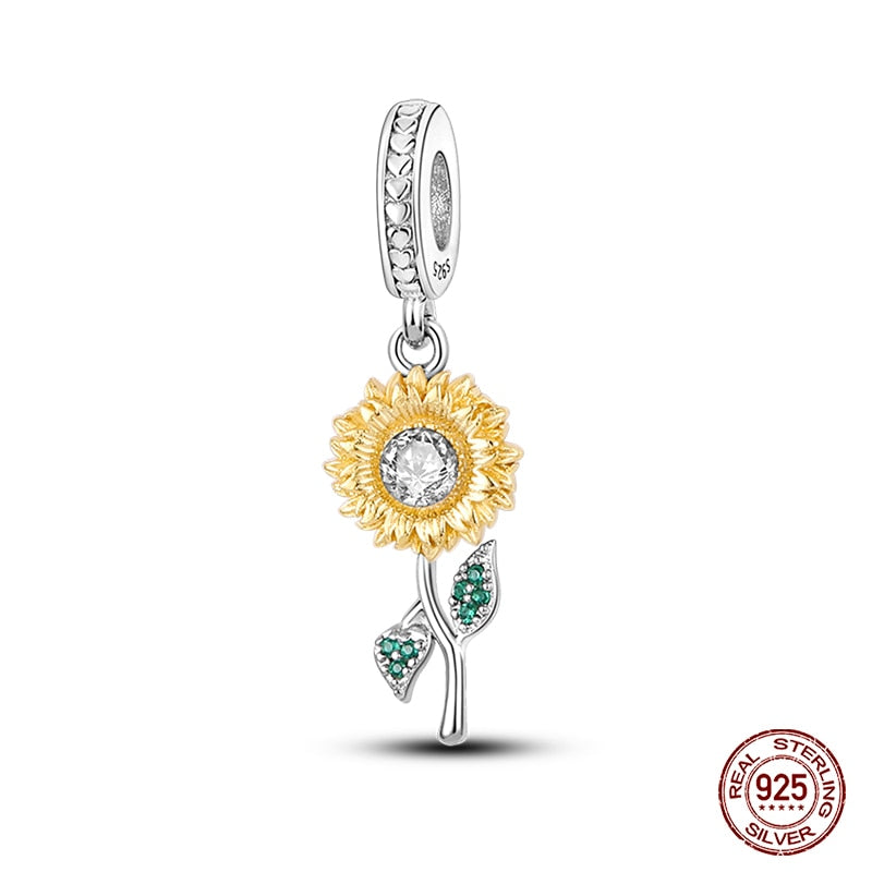 Fit Pandora 925 Original Bracelet Chameleon Luminous Firefly Butterfly Silver Charms Beads For DIY Christmas Jewelry Gift Making