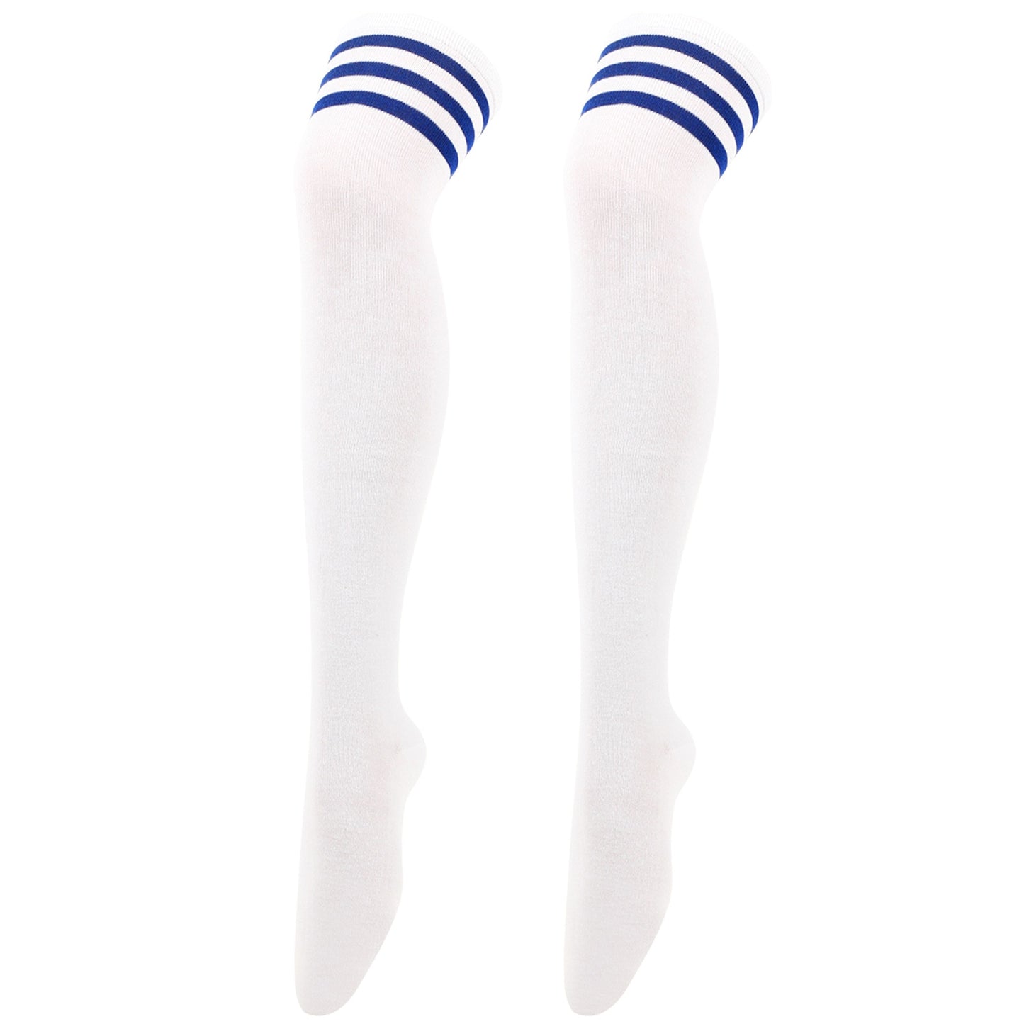 Sexy Black White Striped Long Socks Women Over Knee Thigh High Socks Over The Knee Stockings For Ladies Girls Warm Knee Socks