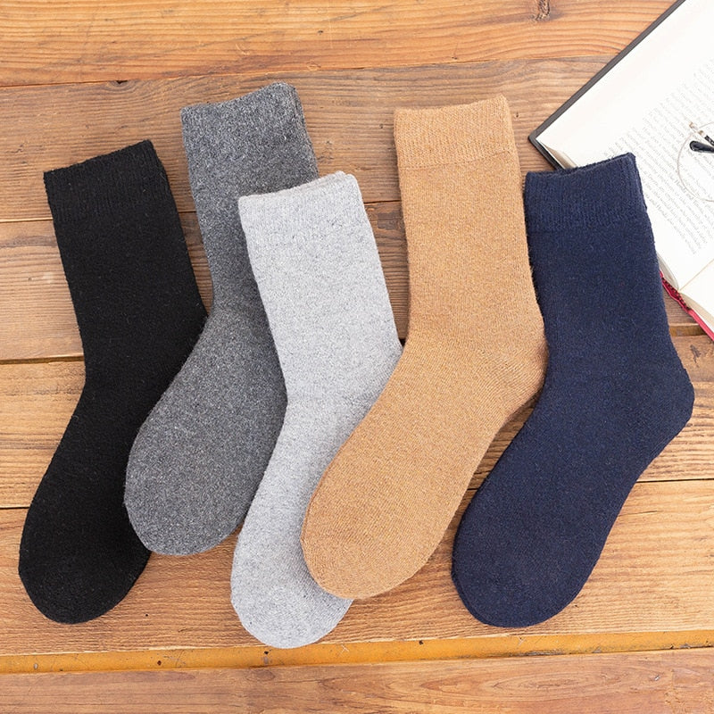 New Winter Super Thicker Warm Socks Wool Male Men Women Socks Solid Socks Merino Wool Socks Against Cold Snow Terry Socks