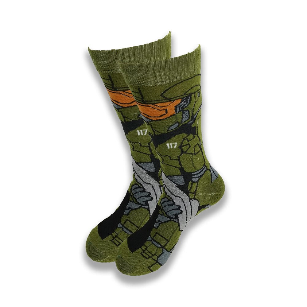 Street Style hiphop personalized Novelty  sock men weird comic style men socks funny autumn winter cotton warm dress socks