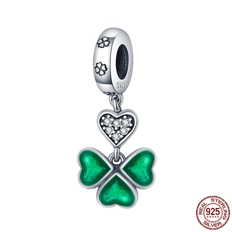 Hot Sale Charms Fit Pandora 925 Original Bracelet 925 Silver Owl With Blue Zircon Red Heart Charms Beads Fine DIY Jewelry Making