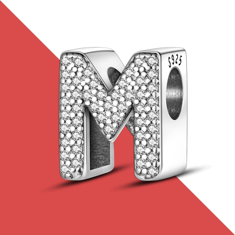 charms plata de ley 925 fit pandora 925 original bracelets for women 925 silver letter charms beads pendant diy jewelry 2022 hot