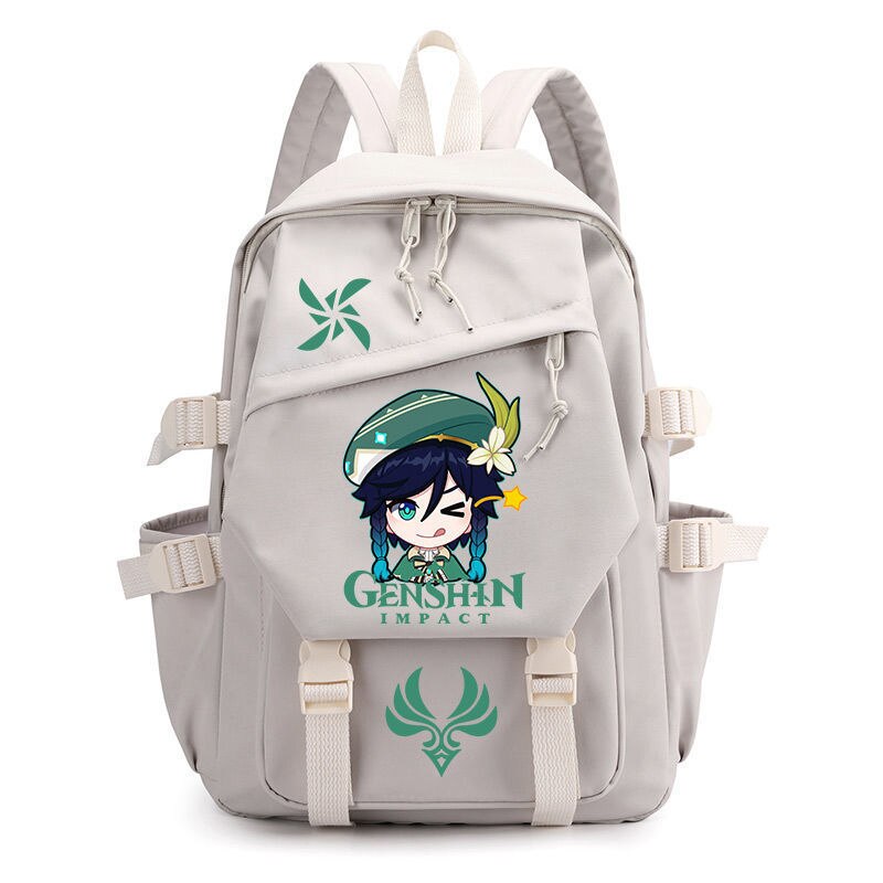 Genshin Impact Anime Cosplay Unisex Students School Bag Backpack Xiao Cartoon Bookbag Laptop Travel Rucksack Outdoor Kids Gifts