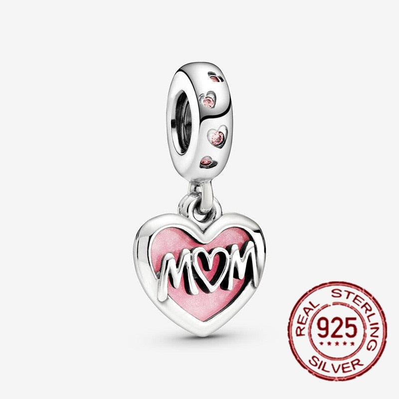 New 925 Sterling Silver Safety Chain Romantic Flowers Balloon Charms Bead Fit Original Pandora Bracelets Charm DIY Women Jewelry