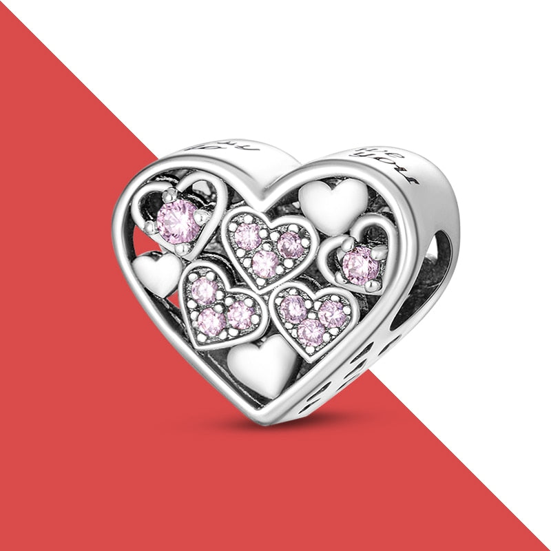 charms plata de ley 925 fit pandora 925 original bracelets for women 925 silver letter charms beads pendant diy jewelry 2022 hot