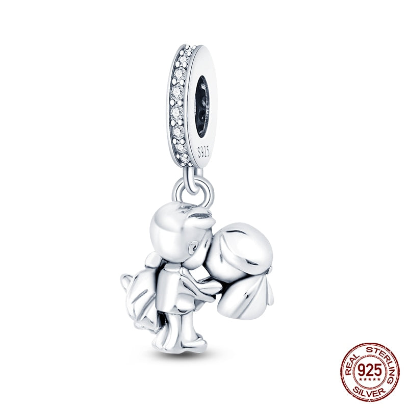 Fit Pandora 925 Original Bracelet Chameleon Luminous Firefly Butterfly Silver Charms Beads For DIY Christmas Jewelry Gift Making