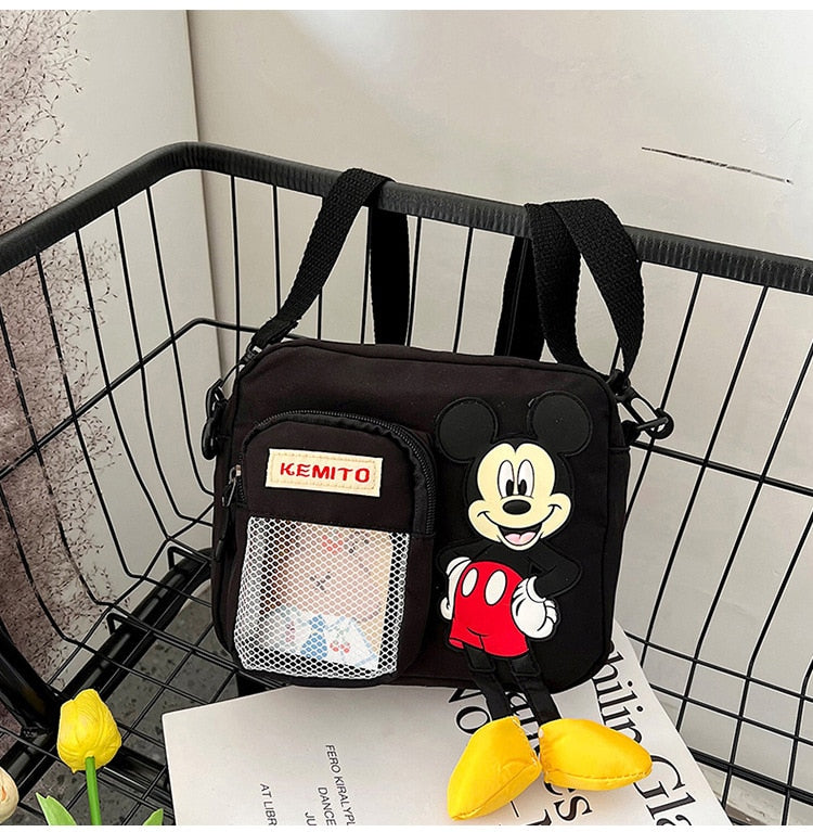 New Disney Shoulder Bags Cartoons Mickey Mouse Nylon Bag Women Messenger Bag Cute Anime Fashion Handbag Gifts for A Girls
