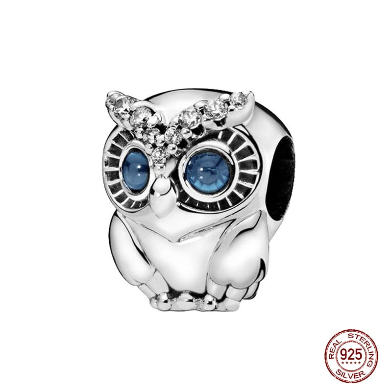 Fit Pandora 925 Original Bracelet Chameleon Luminous Firefly Butterfly Silver Charms Beads For DIY Christmas Jewelry Gift Making