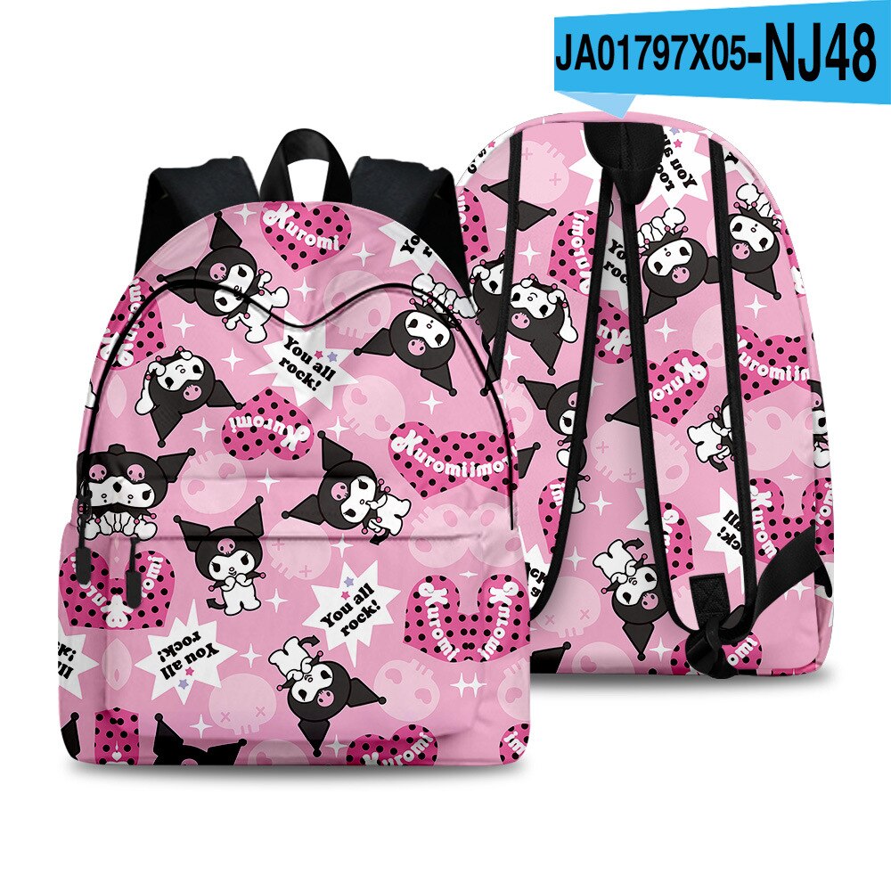 Sanrio Kulomi 3d Printed Backpack Boys Girls School Bag Teenager School Backpacks Women Men Bookbag College Fashion Backpack