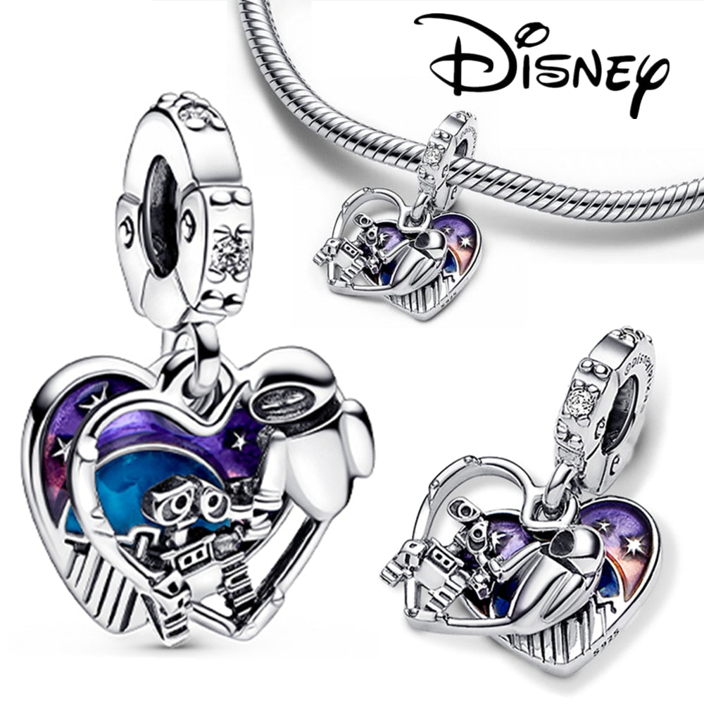 Disney Stitch Minnie Mouse Winnie Charms Dangle Fit Charms Silver 925 Original Bracelet Beads Charm for Pendant Jewelry Gift