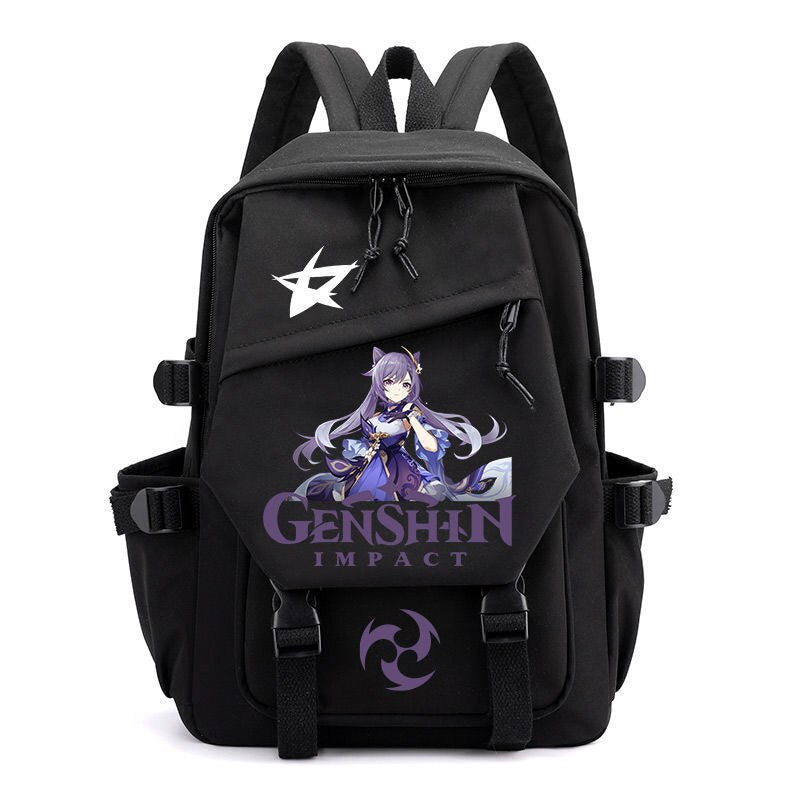 Genshin Impact Anime Cosplay Unisex Students School Bag Backpack Xiao Cartoon Bookbag Laptop Travel Rucksack Outdoor Kids Gifts
