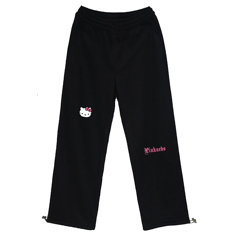 Kawaii Sanriod Anime Series Kitty Cute Pullover Sweater Jk Autumn Winter The New Sweater Tie Feet Trousers Girls Holiday Gift