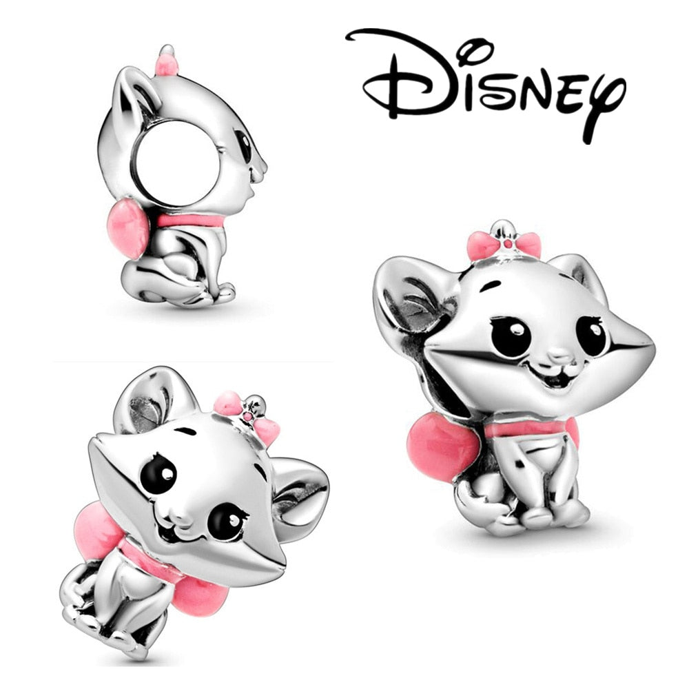 Disney Stitch Minnie Mouse Winnie Charms Dangle Fit Charms Silver 925 Original Bracelet Beads Charm for Pendant Jewelry Gift