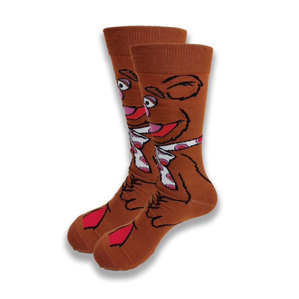 Street Style hiphop personalized Novelty  sock men weird comic style men socks funny autumn winter cotton warm dress socks